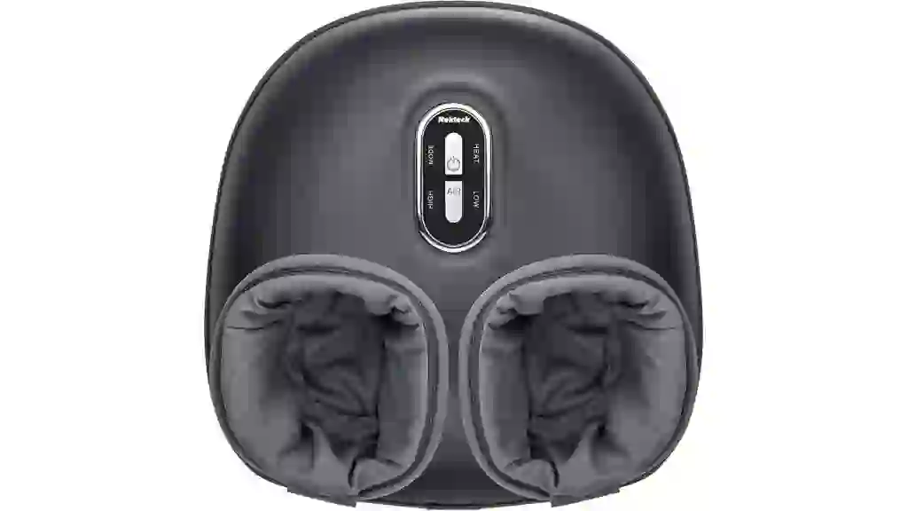 Nekteck Shiatsu Foot Massager Machine with Soothing Heat, Deep Kneading Therapy, Air Compression, Improve Blood Circulation and Foot Wellness,Relax for Home or Office Use(Gray)