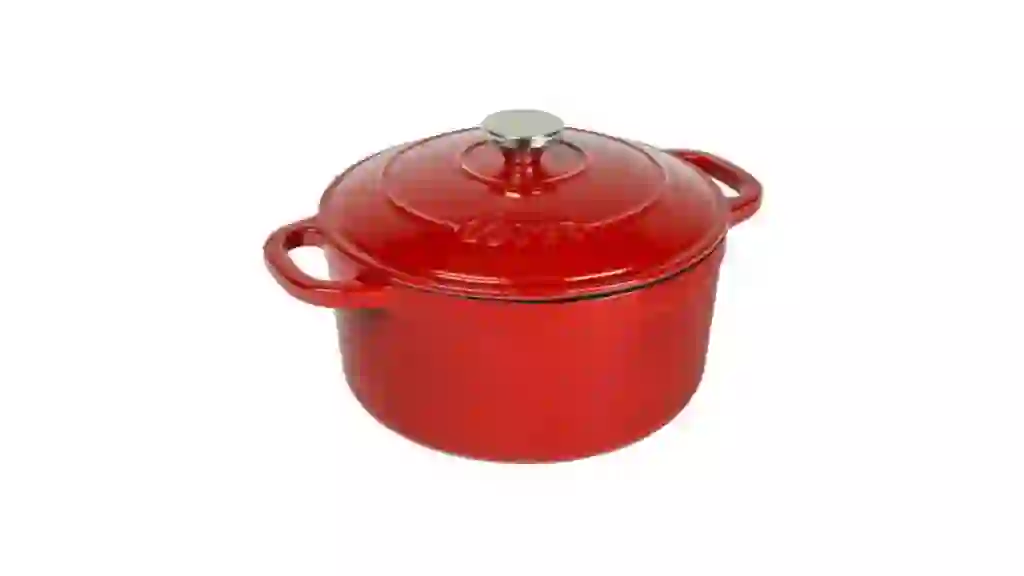Lodge Cast Iron 5.5qt Red Enameled Dutch Oven