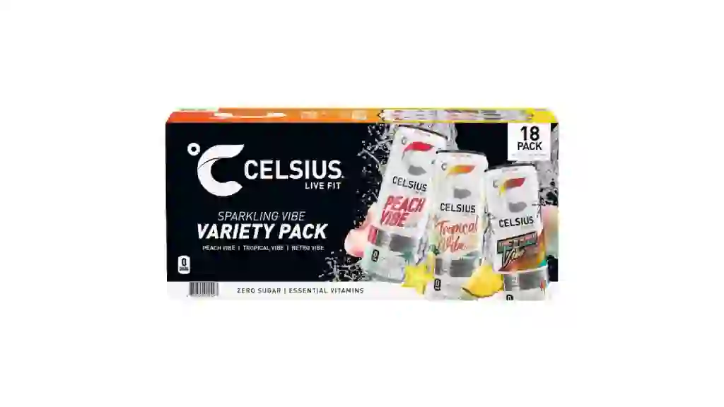Celsius Sparkling Energy Drink, Variety Pack, 12 fl oz, 18-count