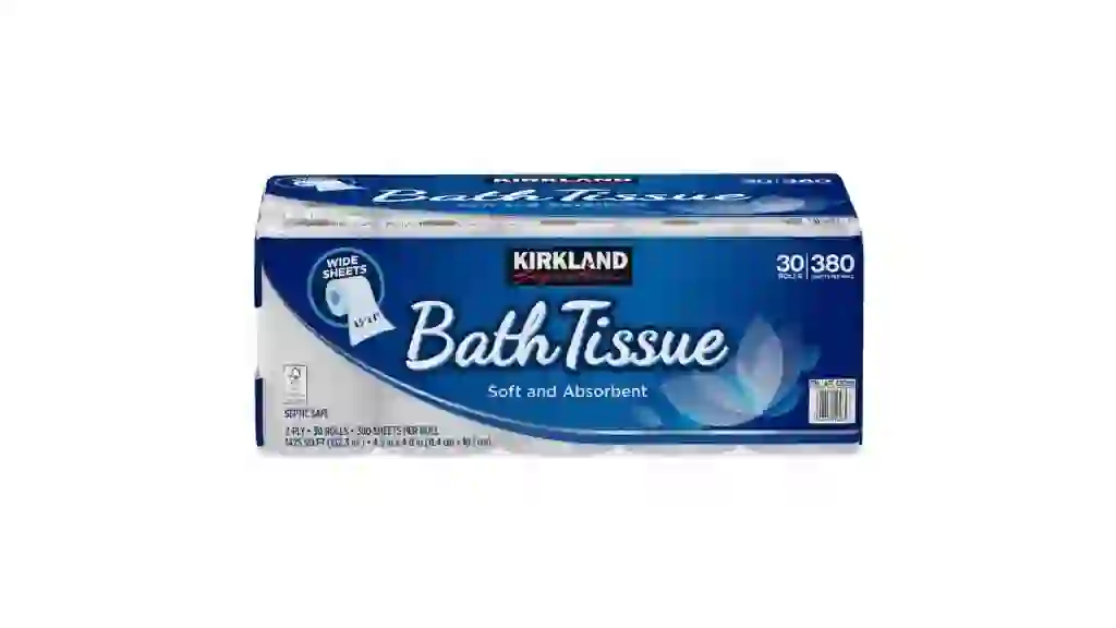 Kirkland Signature Bath Tissue, 2-Ply, 380 Sheets, 30 Rolls