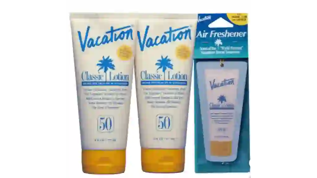 Vacation Classic Lotion SPF 50 6 fl oz Duo and Air Freshener Costco