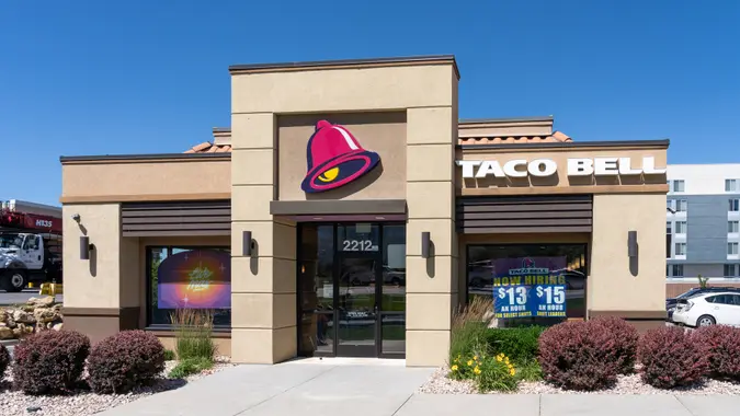 A Taco Bell restaurant in Salt lake City, UT, USA, June 26, 2023.
