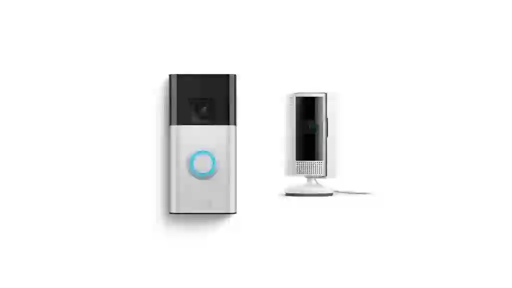 Ring Battery Doorbell with Ring Indoor Cam 2nd Gen (White)