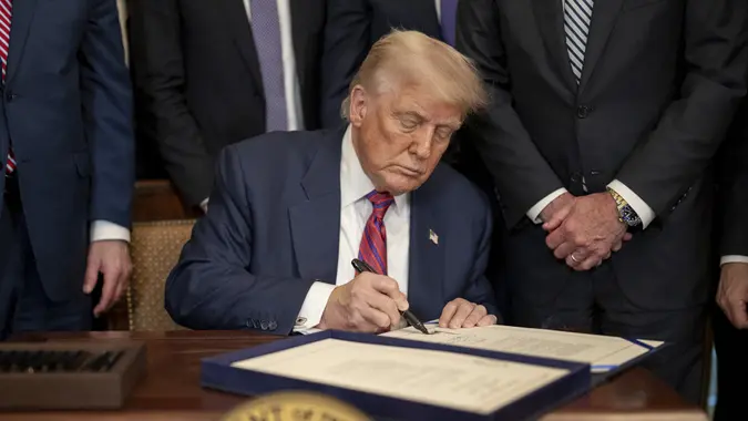 U.S President Donald Trump Signs Genius Act Into Law, Washington, Dc, United States of America - 18 Jul 2025