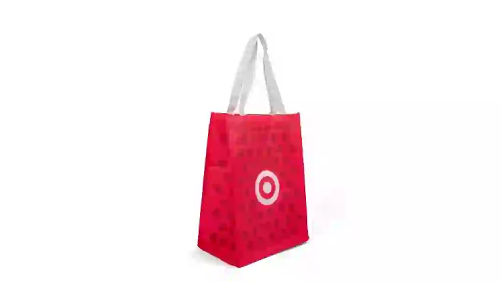 Reusable Bag / Basket Print Tote Red