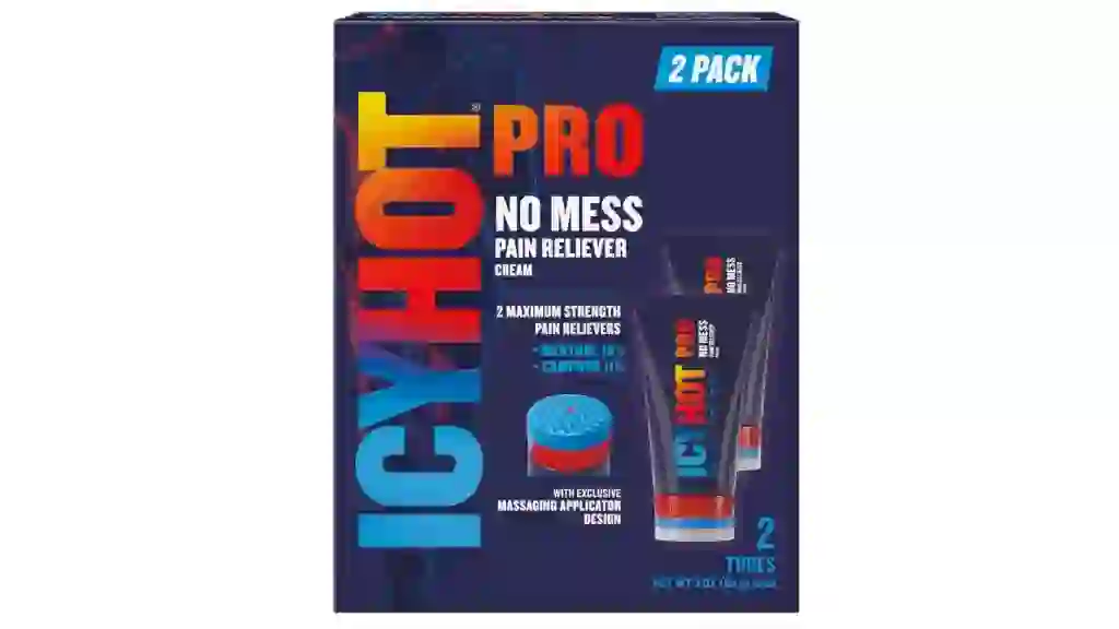 IcyHot Pro No Mess Pain Relief Cream with Applicator, 2 Pack