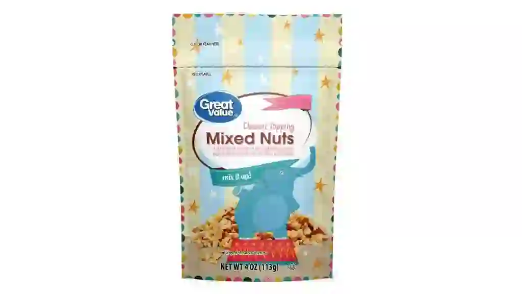 Great Value Mixed Nuts Dessert Topping, 4 oz