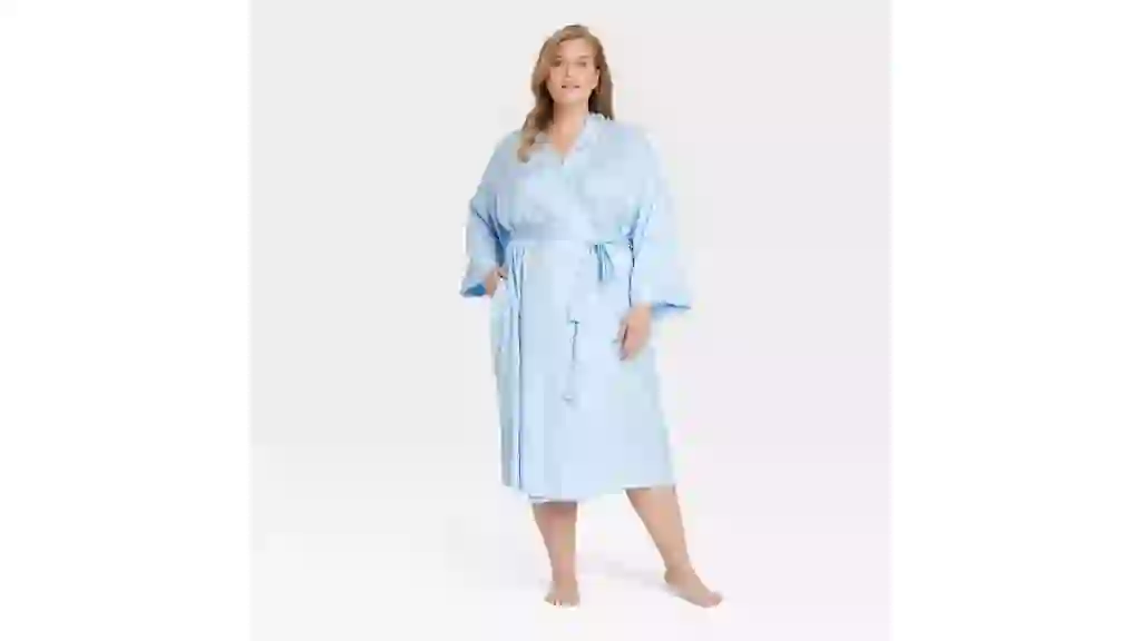 Women's Luxury Collection Shadow Striped Long Satin Robe - Auden™