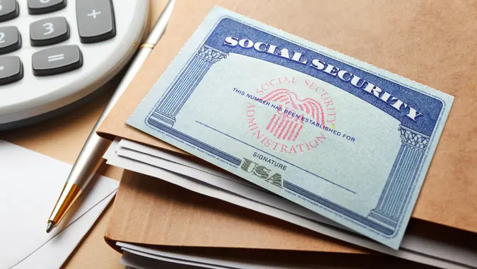 Social Security Card stock photo