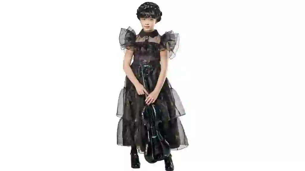 Wednesday Rave'n Dress Kids Costume