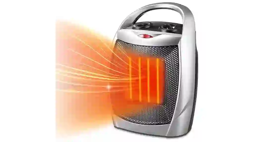 ZAFRO Small Electric Space Heater Ceramic Space Heater,Portable Heater Fan for Office with Adjustable Thermostat and Overheat Protection