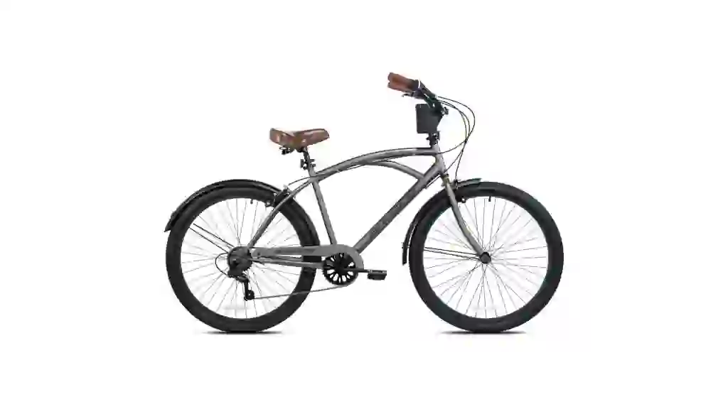 26" Kent Bayside Cruiser Bicycle, Fits Rider 5'2"-5/10", Gray, Adults, Unisex