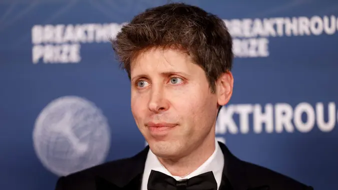 Sam Altman attends the eleventh annual Breakthrough Prize Ceremony at The Barker Hangar in Santa Monica, California, USA, 05 April 2025.