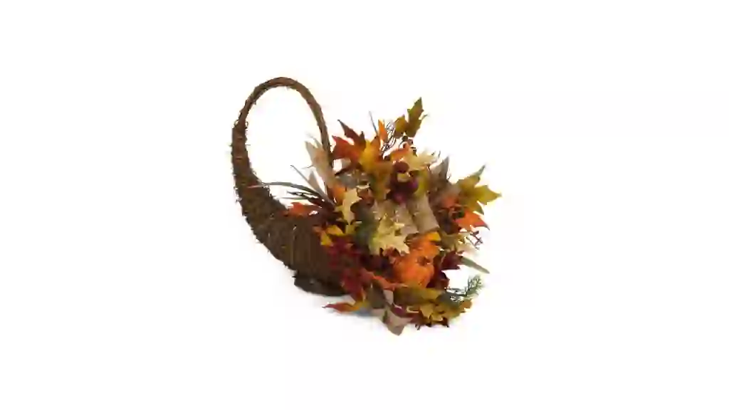 MARTHA STEWART Fall Cornucopia With Pumpkins