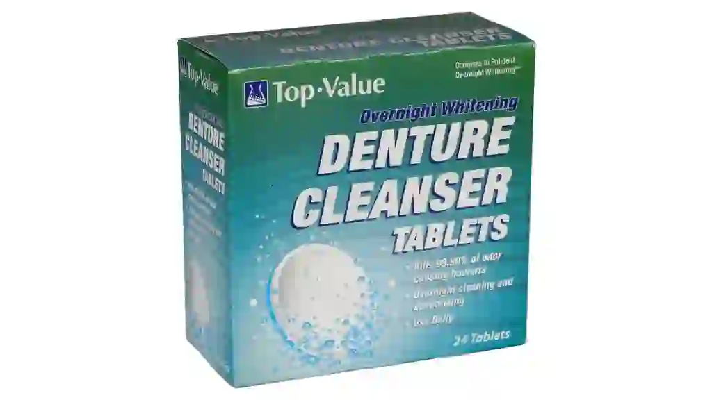 Top Value Overnight Whitening Denture Cleanser Tablets, 24 ct.