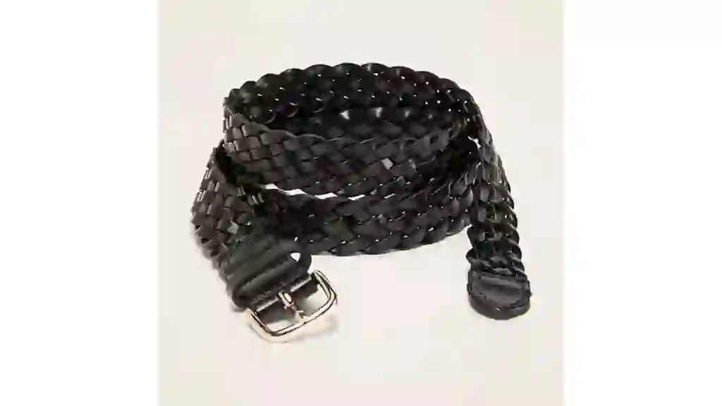 Braided Faux-Leather Belt For Women (1")