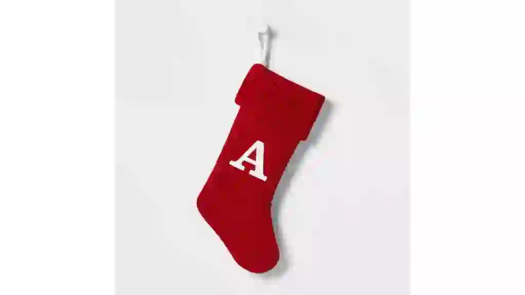 Knit Monogram Christmas Stocking Red - Wondershopâ„¢