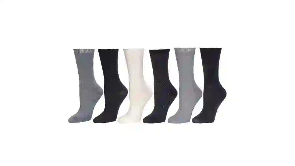 Cuddl Duds Women's 6-Pack Super Soft Crew Sock