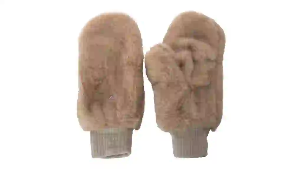 Faux Fur Flip-Top Mittens