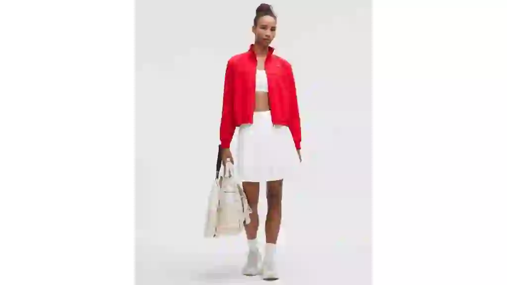 Pleated High-Rise Knee-Length Tennis Skirt