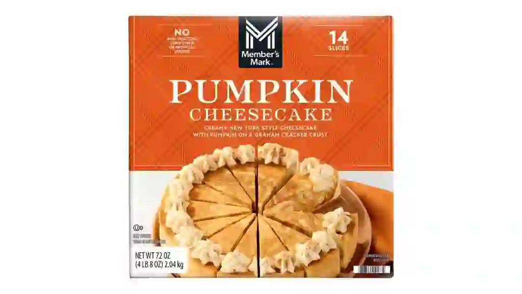 Member's Mark 9" New York Style Pumpkin Cheesecake, Frozen, 14 slices