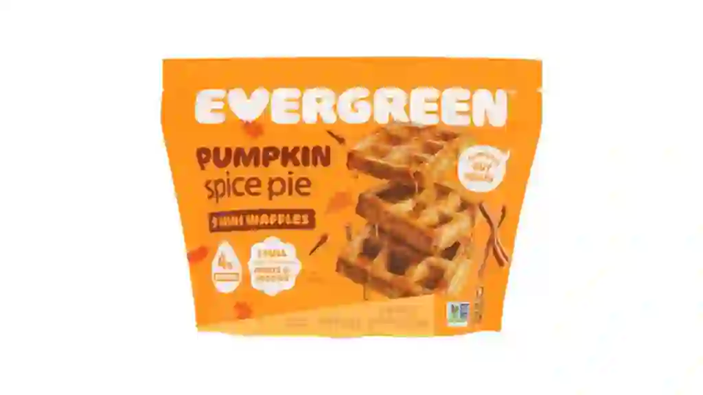 Evergreen Frozen Waffles Pumpkin Spice Pie Mini Waffles 9 Pack