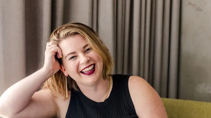 Tori Dunlap smiling at Fargo Event Previews-5