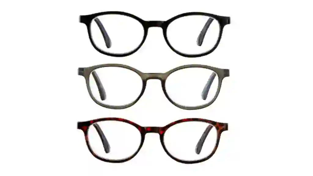 three-pack of reading glasses