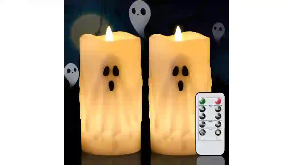 spooky ghost candles