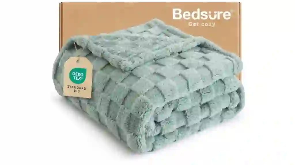 Bedsure GentleSoft Sage Green Throw Blanket
