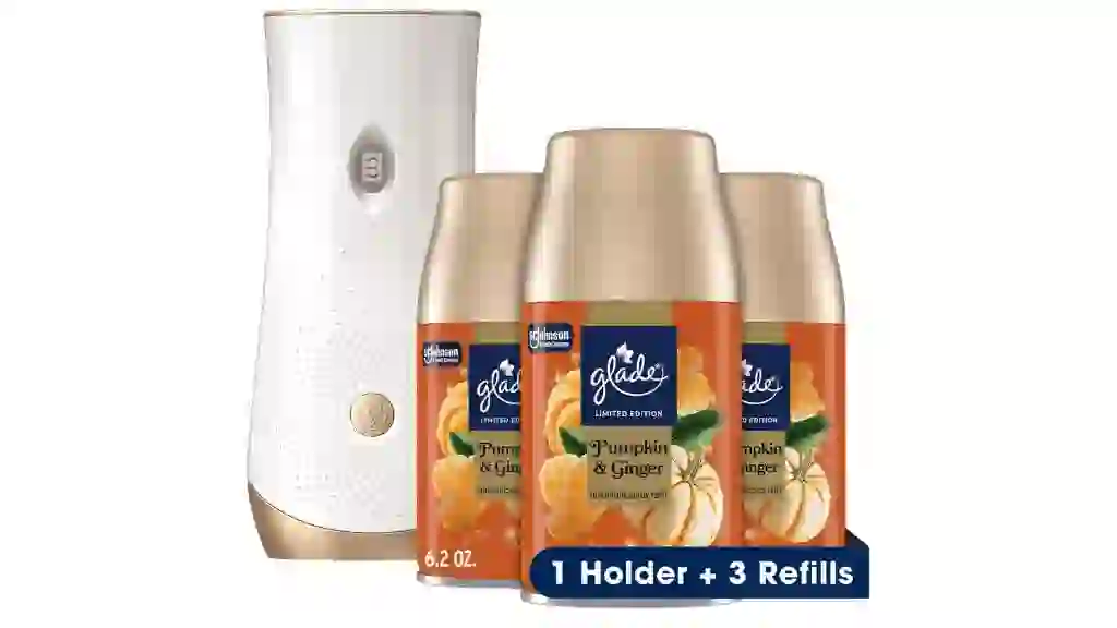 Glade Automatic Spray Air Freshener, Pumpkin & Ginger, 1 Device + 3 Refills
