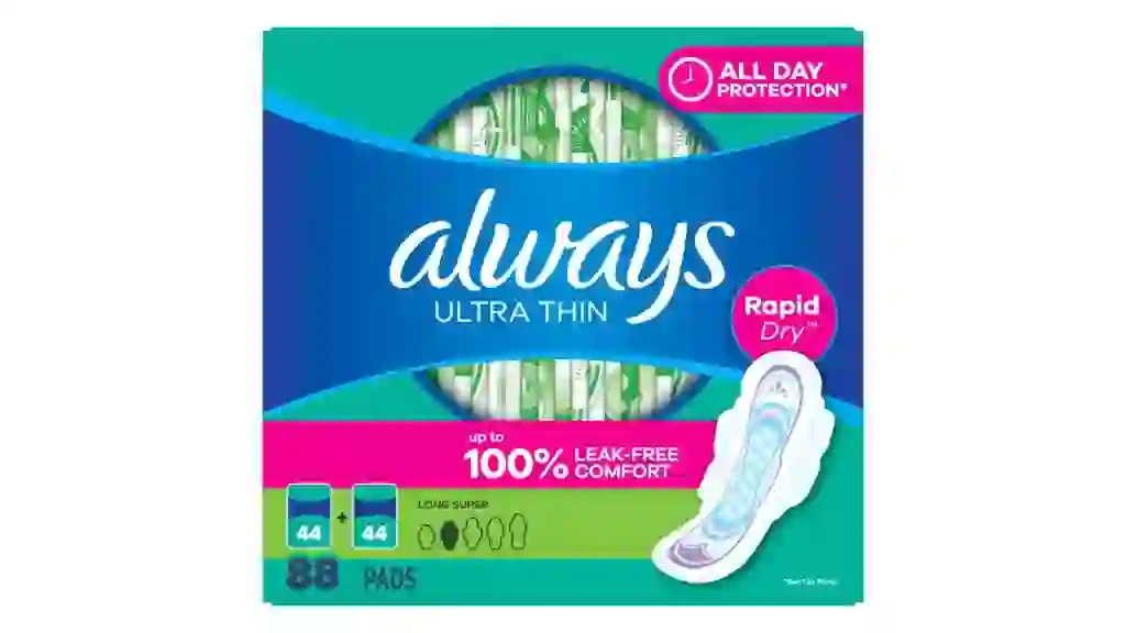 always Ultra Thin Advanced Long Pads, 88-count