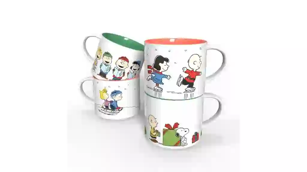 Zak Designs 15oz 4pk Ceramic Holiday Mugs in Gift Box