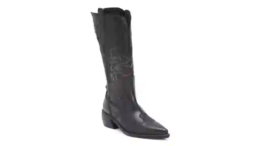 EMANUELE CRASTO Made In Italy Leather Western High Shaft Boots