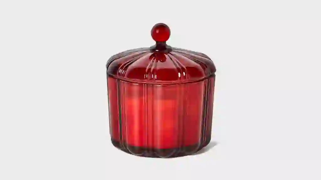 Hearth & Hand 2-Wick Medium Glass with Lid Colored Jar Candle Target