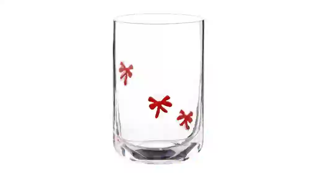 Holiday Time Bows Charm Drinking Glass Walmart