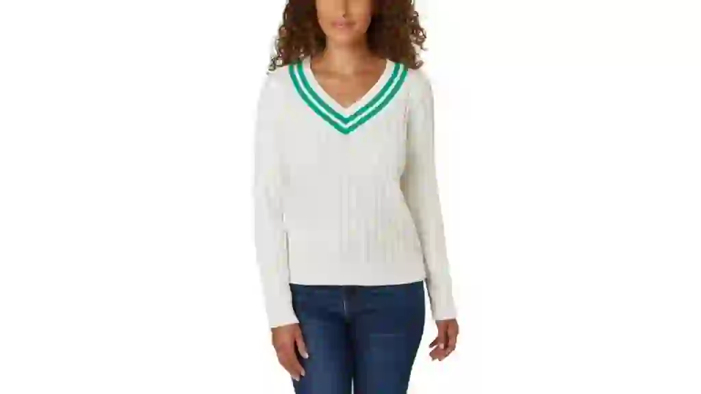 Lands' End Women's V-Neck Cable Sweater Sams Club