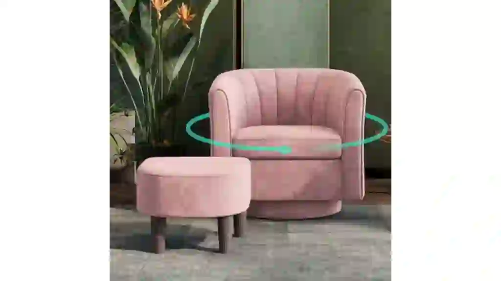 Linsy Home Swivel Accent Chair with Ottoman Walmart