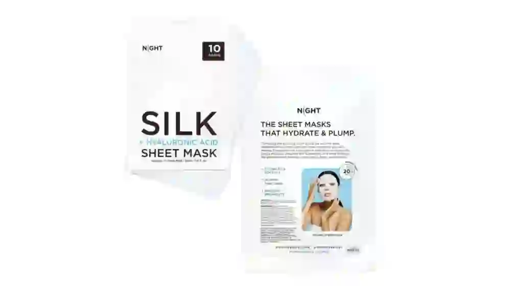 NIGHT Hydrating Silk Hyaluronic Acid Sheet Mask 10-pack Coscto
