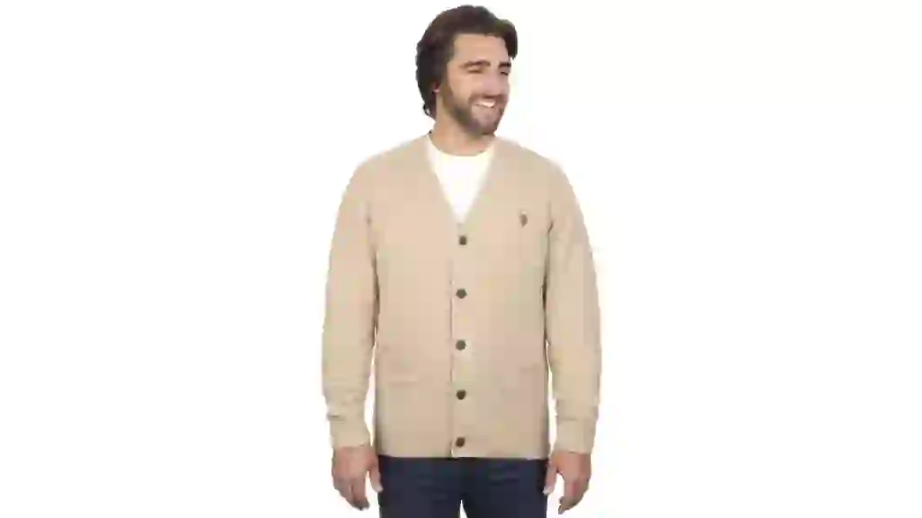 U.S. Polo Assn Men's Jersey V-Neck Button Cardigan Sweater Walmart