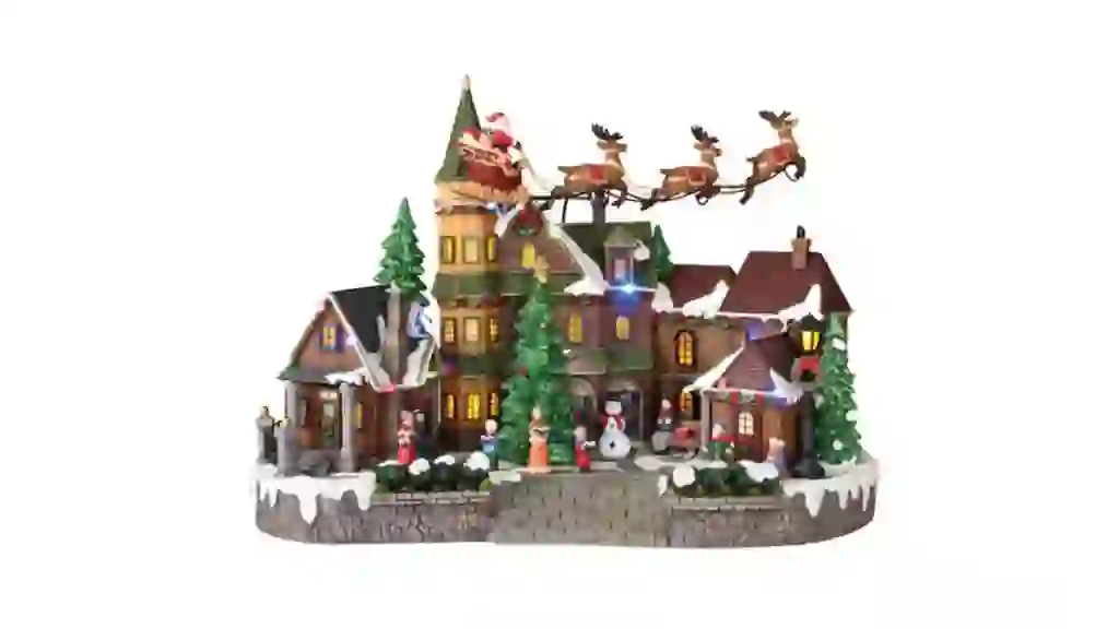 Animated Musical LED Village With Santa Sleigh
