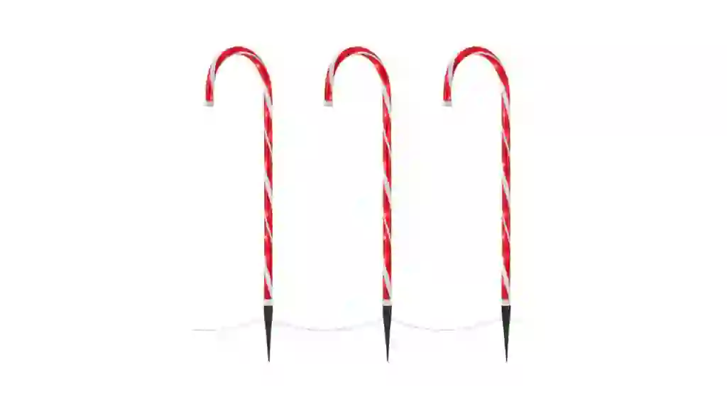 Warm White Candy Cane LED Pathway Lights