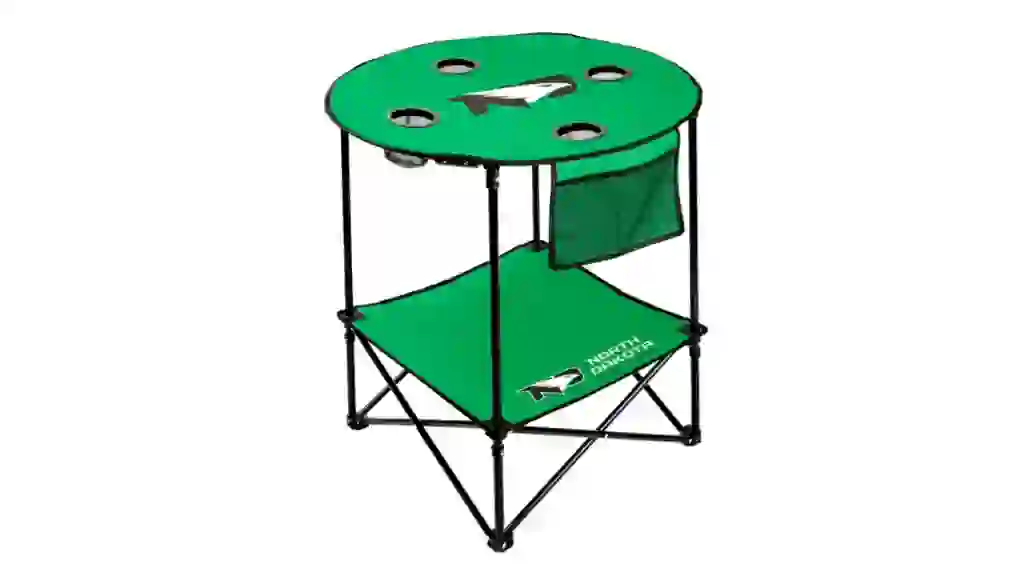 NCAA Round Tailgate Table With Shelf