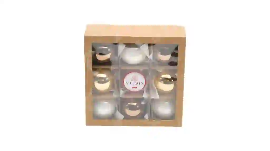 VITBIS Made In Poland Set Of 9 Glass Ornaments