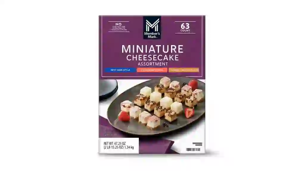Member's Mark 1"x1" Cheesecake Minis, Variety Pack, 63 ct.