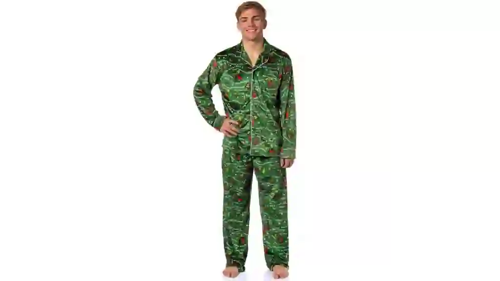 How the Grinch Stole Christmas Tossed Print Collar Sleep Family Pajama Set