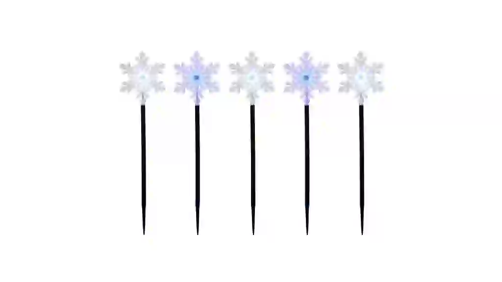 Member's Mark 5ct Snowflake Pathway LED Lights, 9' Lighted Length