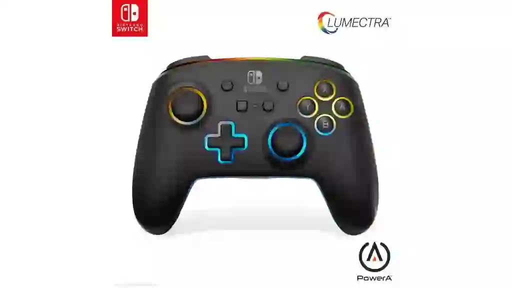 PowerA Enhanced Lumectra Wireless Controller for Nintendo Switch: Bluetooth Compatible