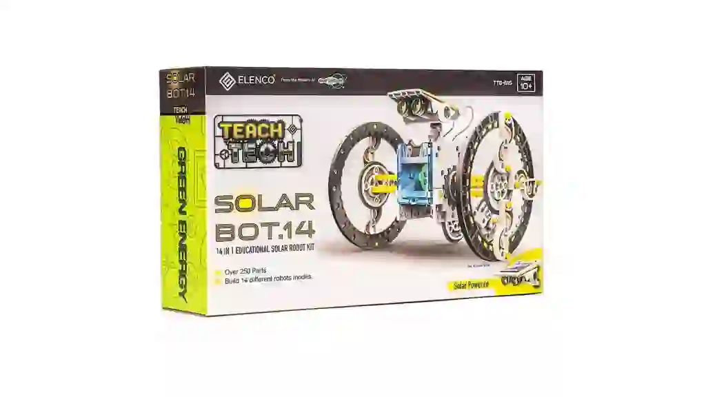 Elenco Teach Tech SolarBot.14 Transforming Solar Robot Kit STEM Learning Toy