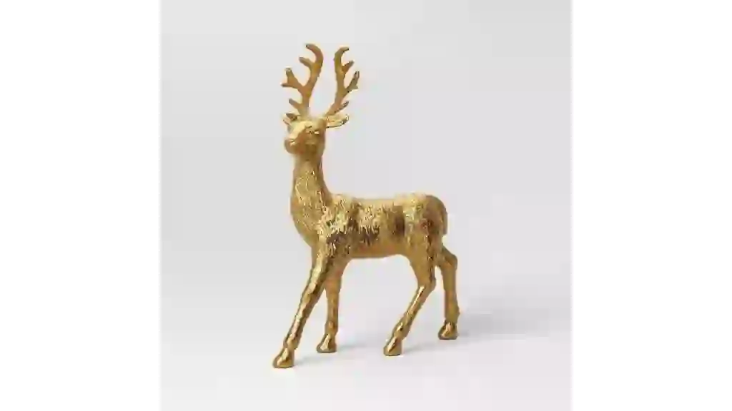 12" Christmas Flocked Standing Deer Decor - Wondershop™